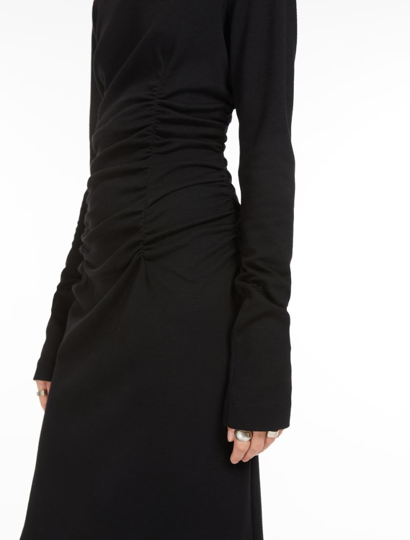 Gathered jersey dress - BLACK - Sportmax