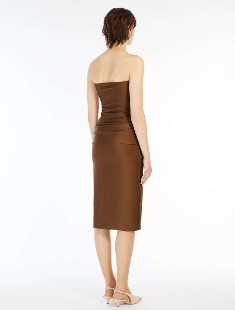 Slim-fit shiny dress - BROWN BRONZE - Sportmax