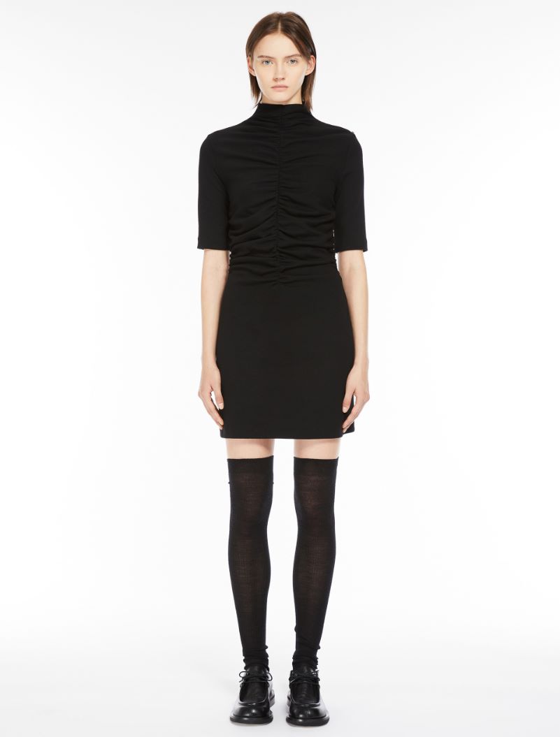 Short gathered dress - BLACK - Sportmax