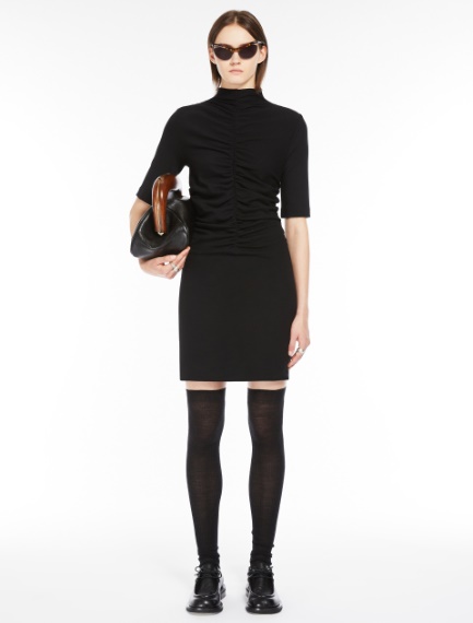 Abito corto con arricci - NERO - Sportmax