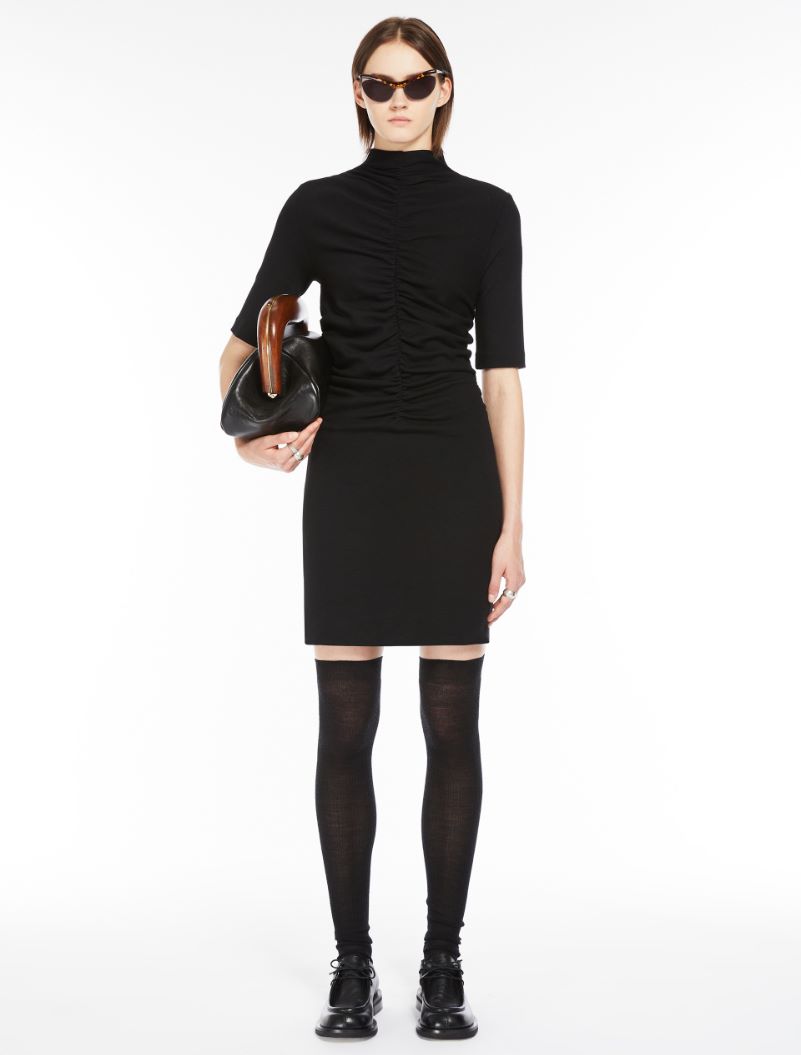 Short gathered dress - BLACK - Sportmax