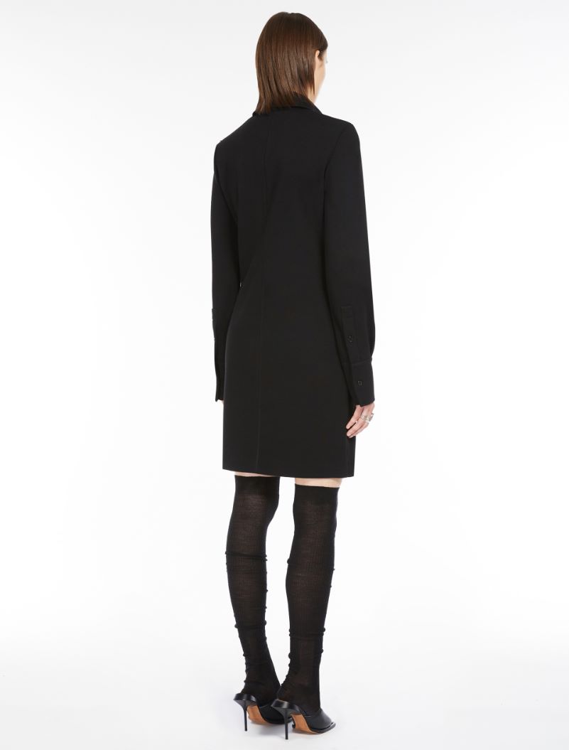 Wool-blend jersey dress - BLACK - Sportmax