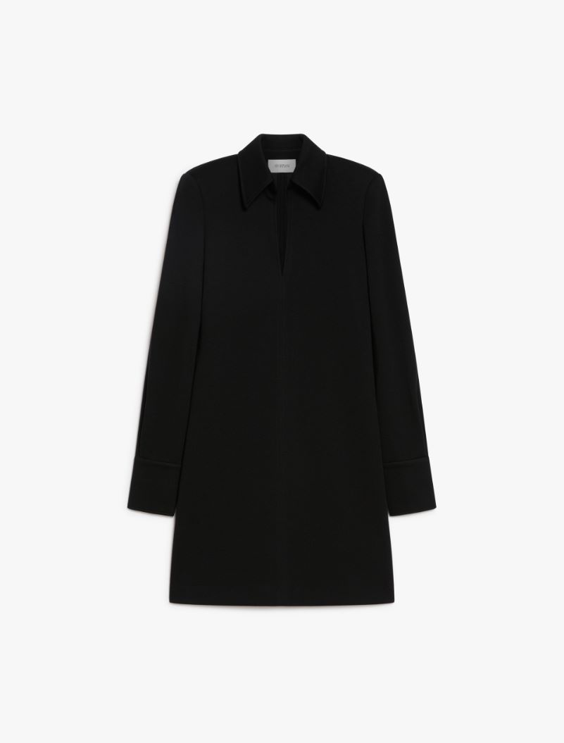 Wool-blend jersey dress - BLACK - Sportmax