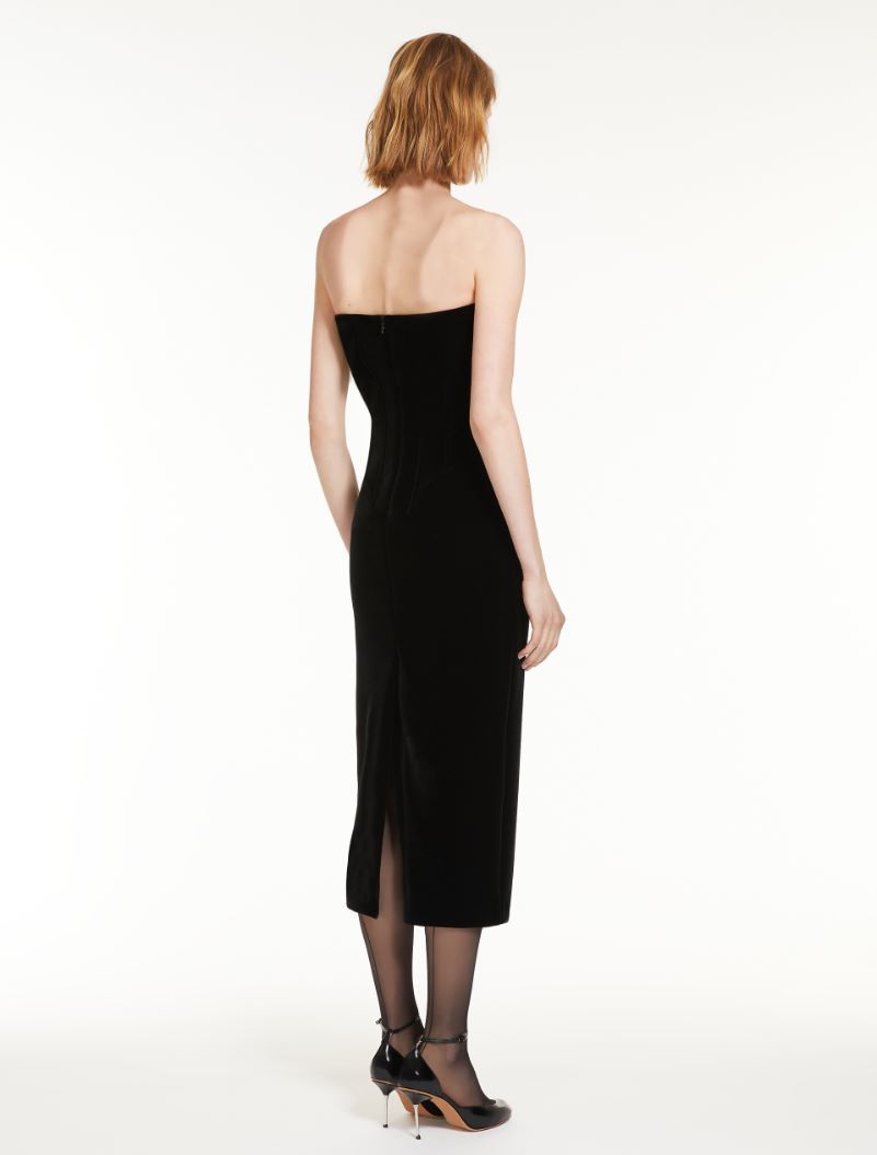 Velvet bustier dress - BLACK - Sportmax