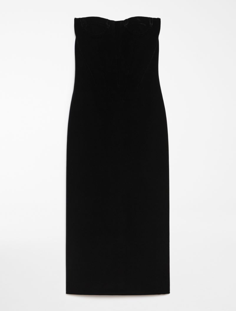 Velvet bustier dress - BLACK - Sportmax