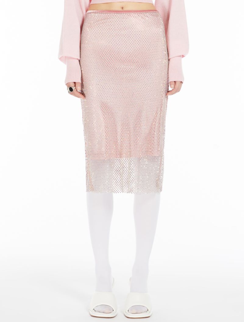 Rhinestone tulle skirt, lavender | Sportmax