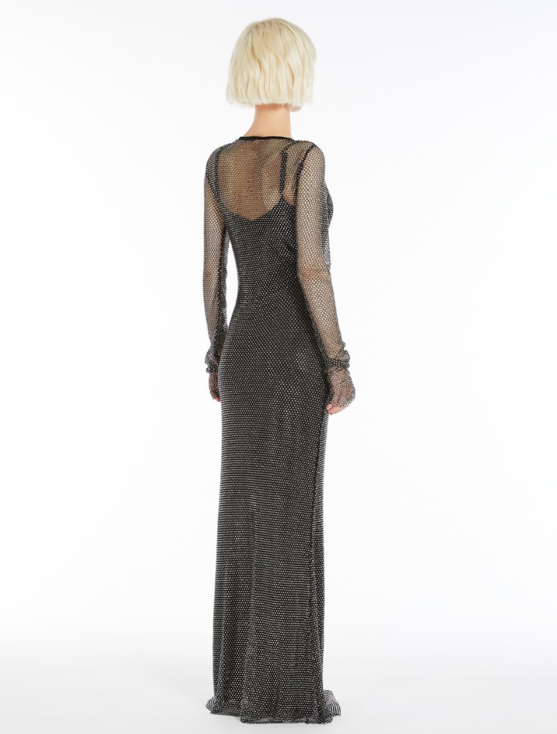 Rhinestone tulle dress - BLACK - Sportmax