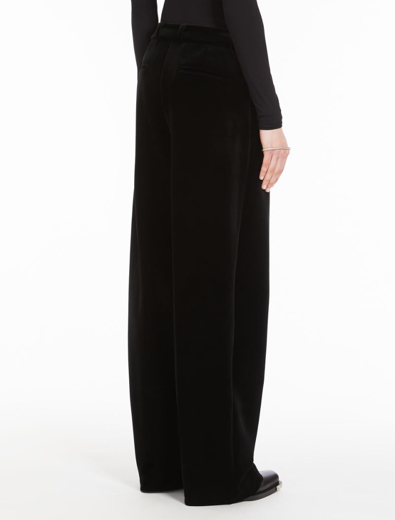 Soft velvet trousers - BLACK - Sportmax