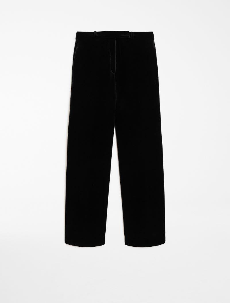 Soft velvet trousers - BLACK - Sportmax