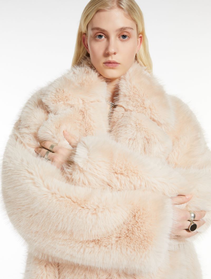 Faux fur coat - PINK - Sportmax