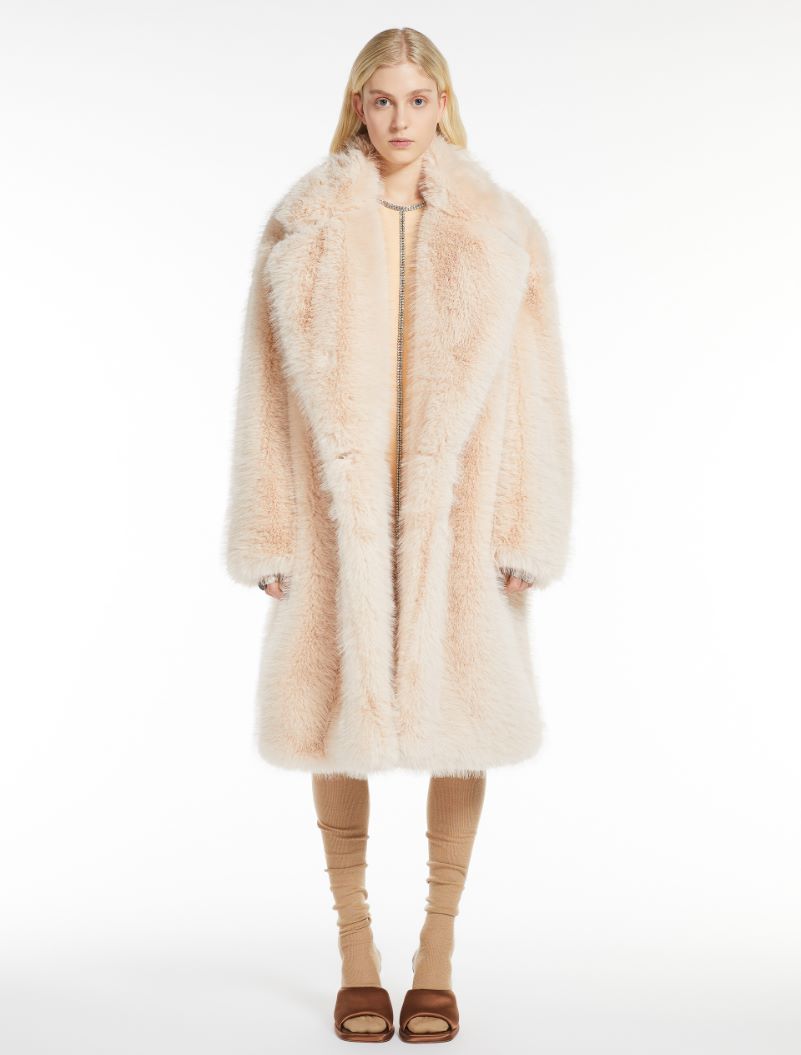 Faux fur coat - PINK - Sportmax