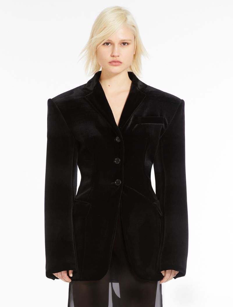 Velvet blazer - BLACK - Sportmax