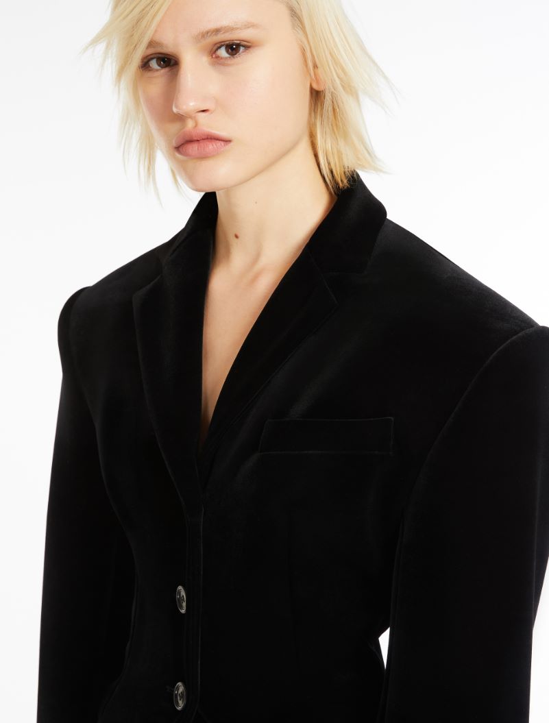 Velvet blazer - BLACK - Sportmax