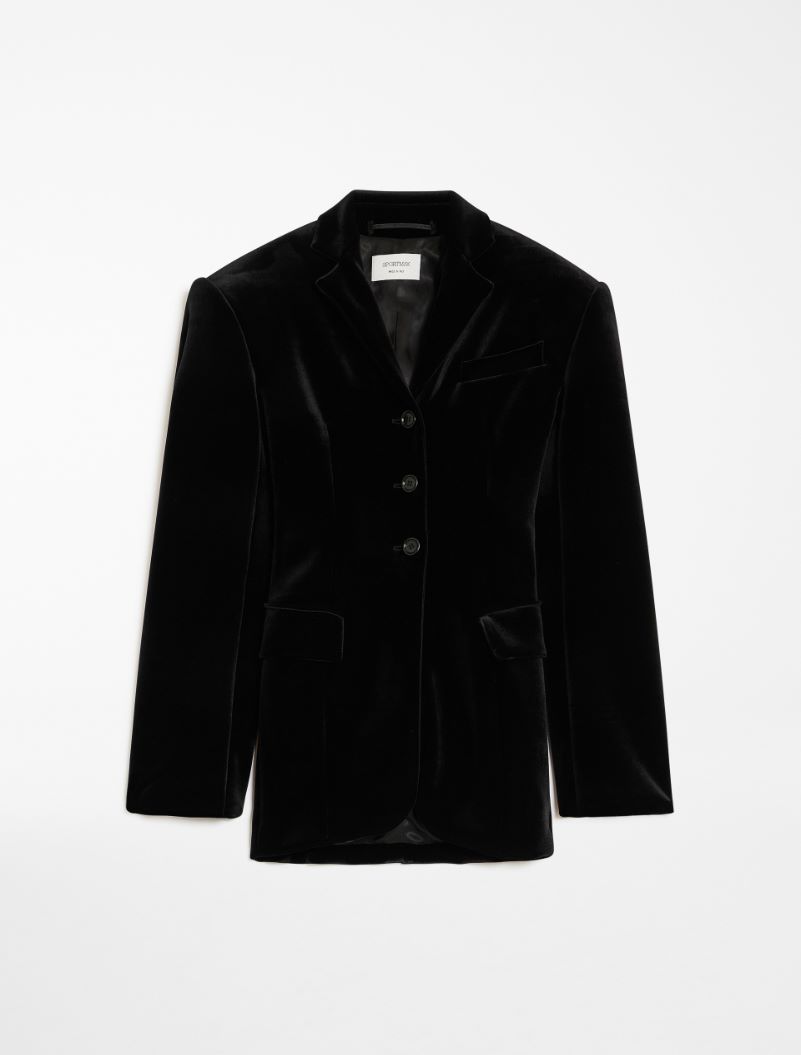 Velvet blazer - BLACK - Sportmax