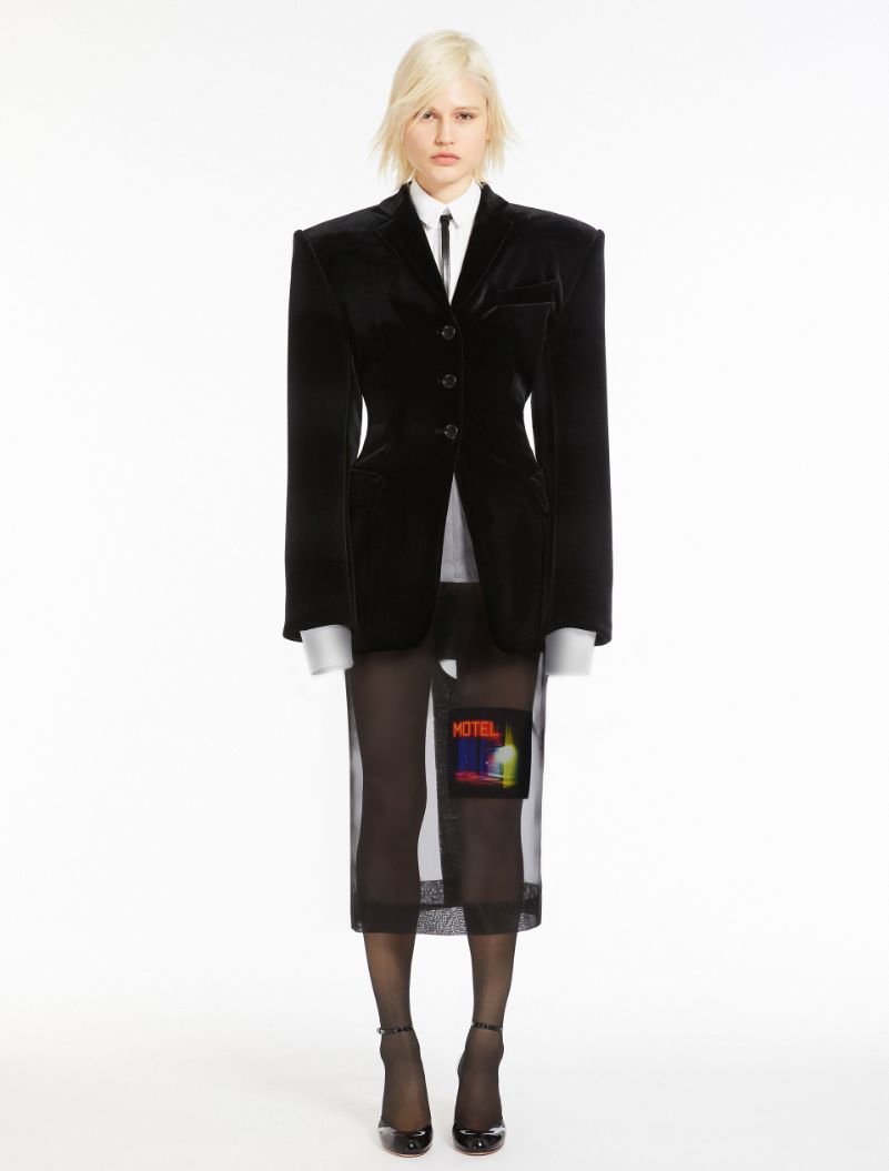 Velvet blazer - BLACK - Sportmax