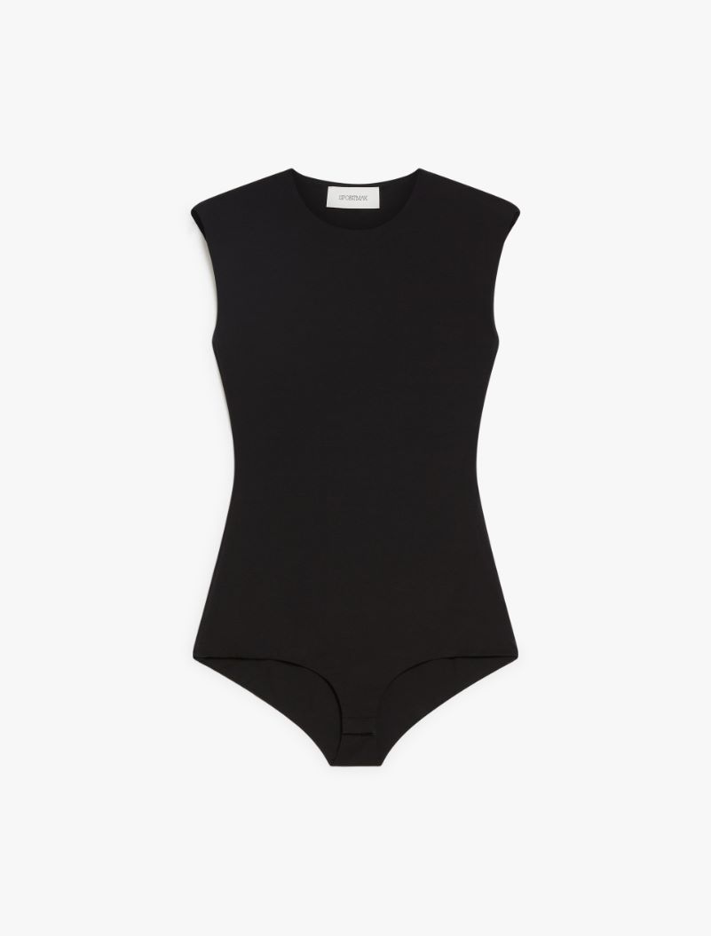 Denier-knit jersey bodysuit - BLACK - Sportmax