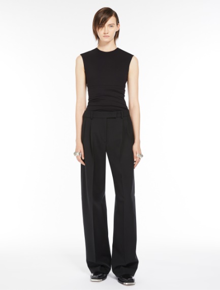 Denier-knit jersey bodysuit - BLACK - Sportmax