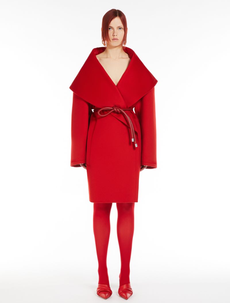 Coat with shawl collar - RED - Sportmax