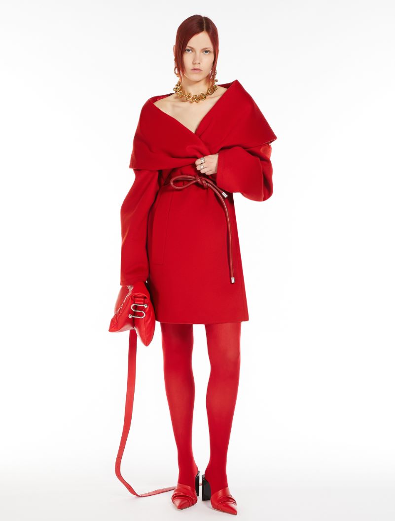 Coat with shawl collar - RED - Sportmax