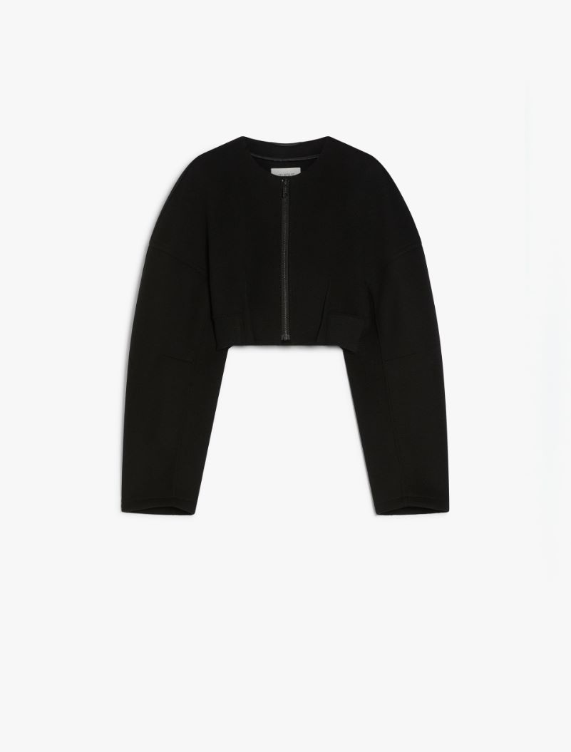 Wool micro bomber jacket - BLACK - Sportmax