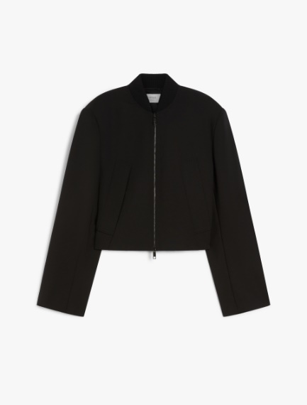 Short blousonin wool - BLACK - Sportmax