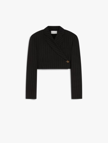 Short pinstriped blazer - BLACK - Sportmax