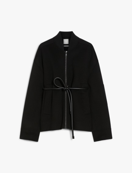 Oversized wool bomber jacket - BLACK - Sportmax