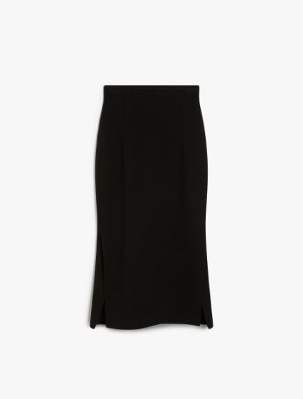 Long skirt with slits - BLACK - 