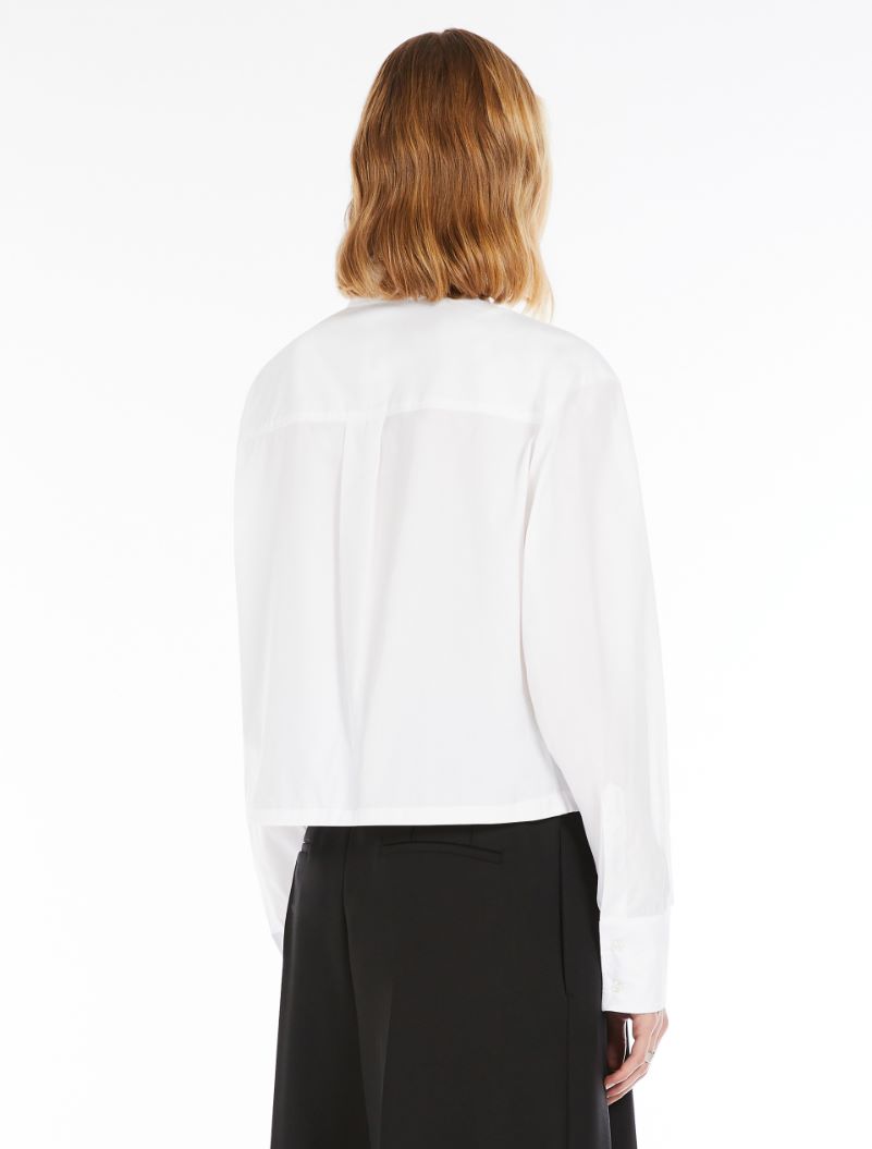 Boxy shirt with pleats - OPTICAL WHITE - Sportmax