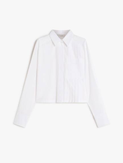 Boxy shirt with pleats - OPTICAL WHITE - Sportmax