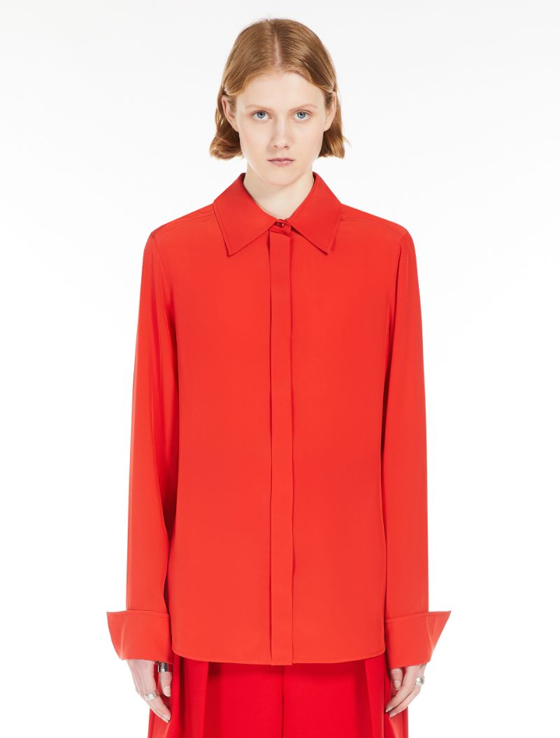 Crêpe shirt - RED - Sportmax