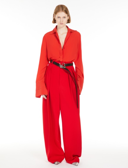 Crêpe shirt - RED - Sportmax