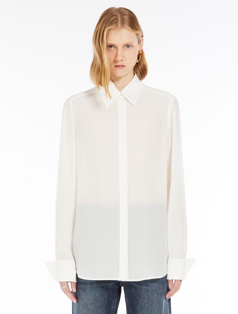 Crêpe shirt - WHITE - Sportmax