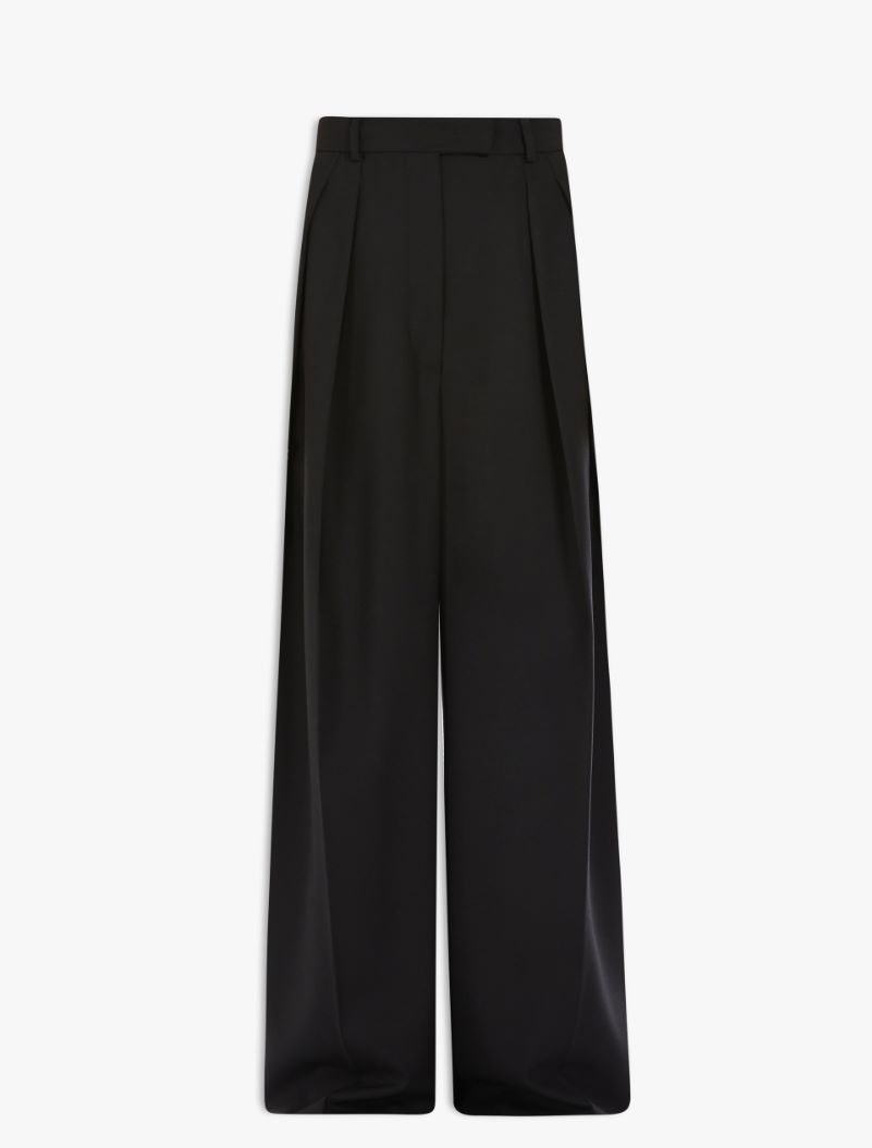 Wool wide-leg trousers - BLACK - Sportmax