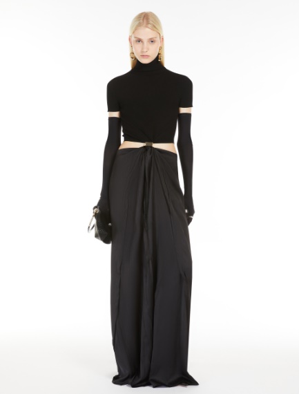 Two-piece viscose dress - BLACK - Sportmax