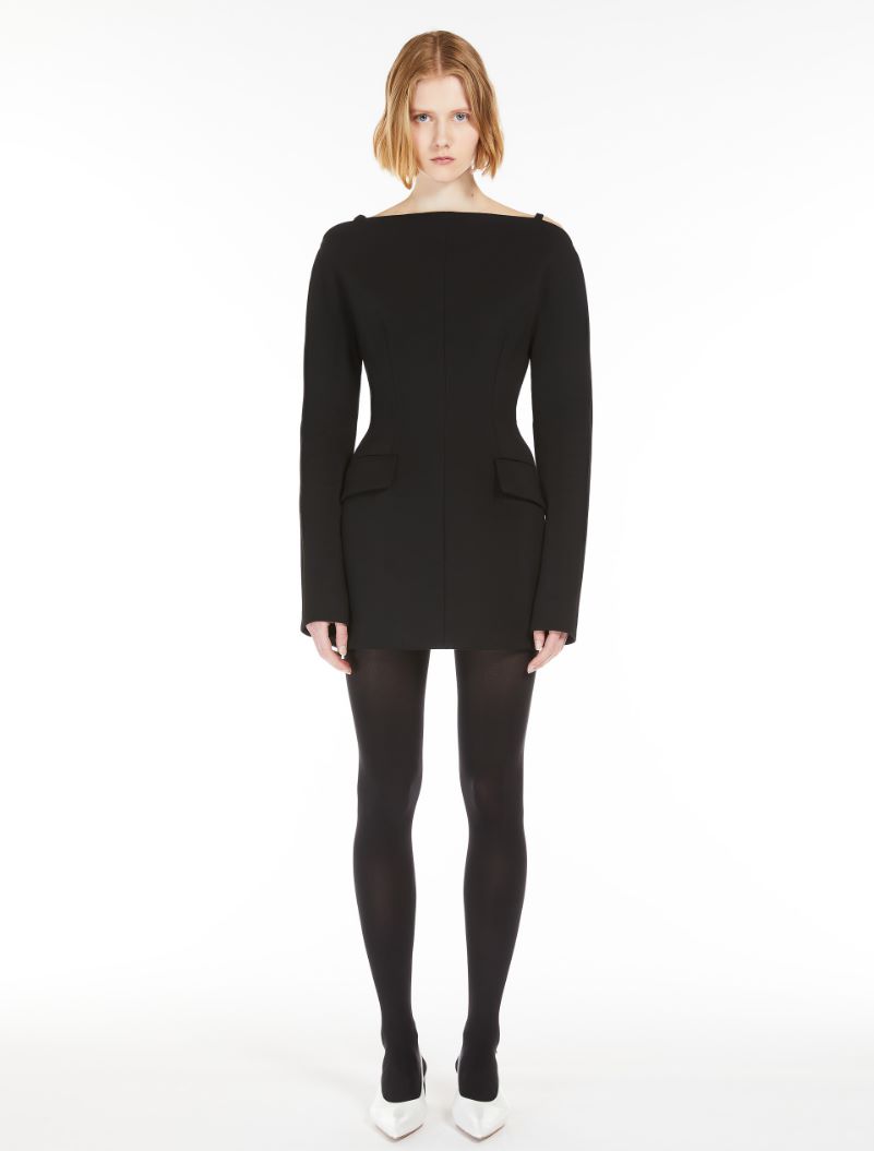 Stretch cady short dress - BLACK - Sportmax