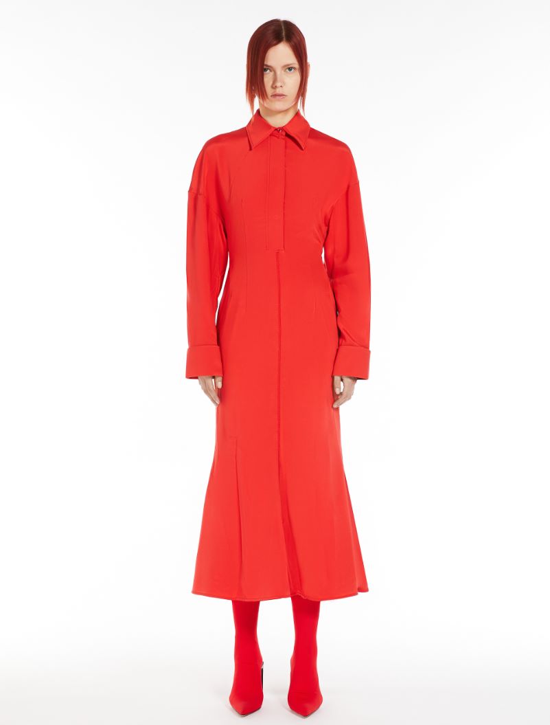 Long mermaid shirt dress - RED - Sportmax