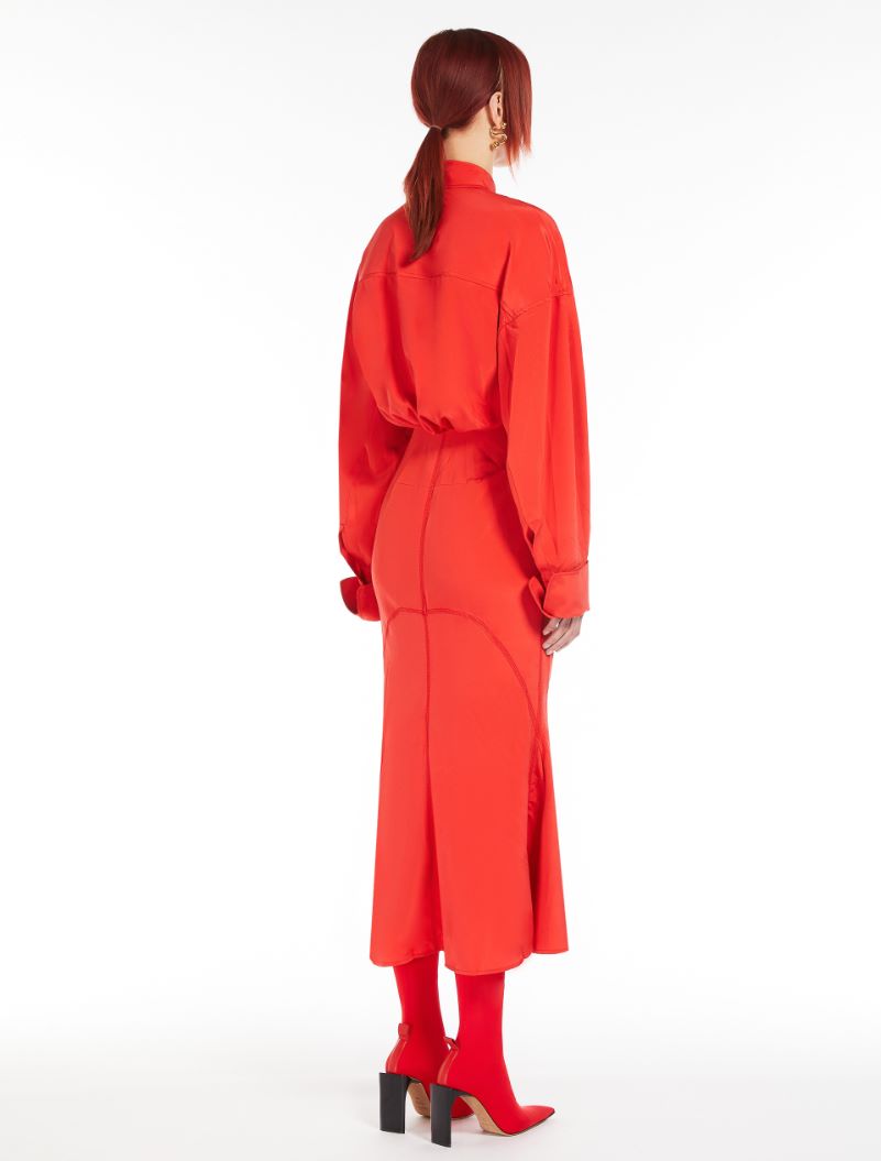 Long mermaid shirt dress - RED - Sportmax