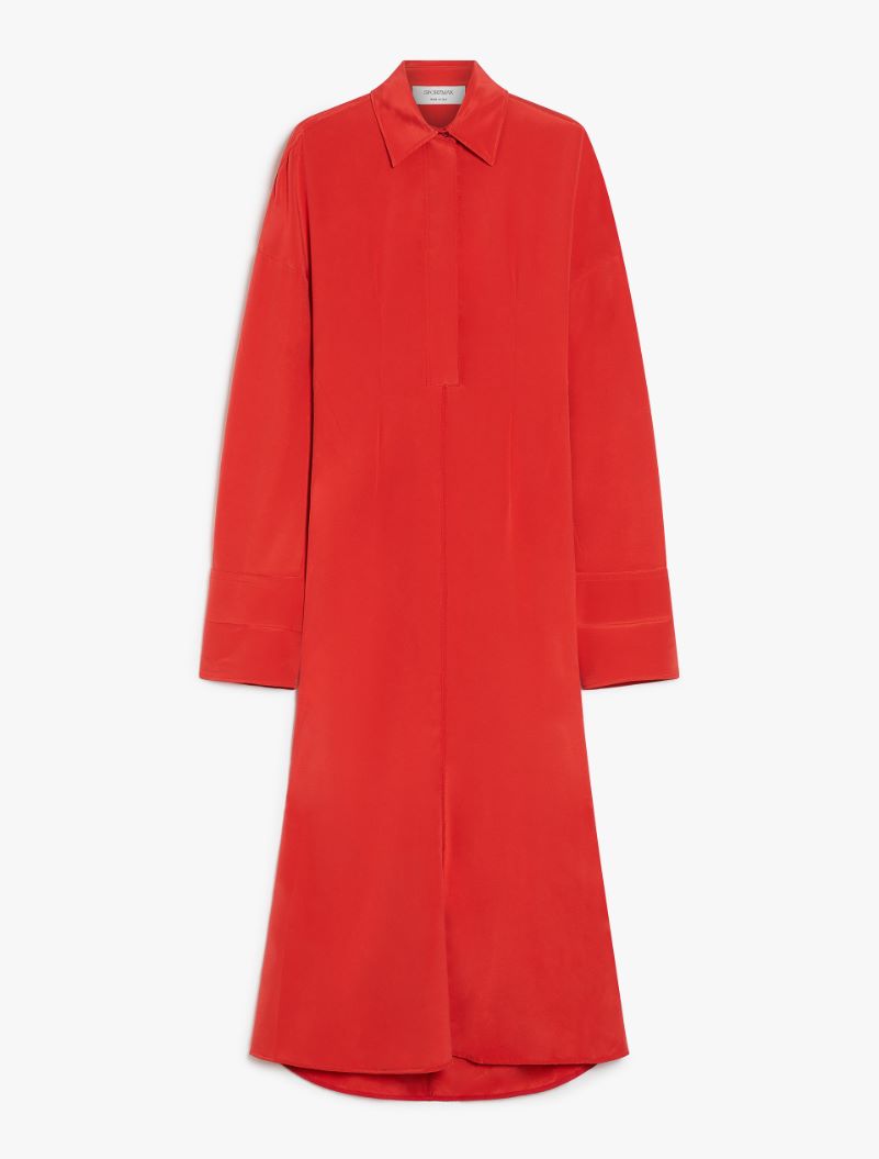 Long mermaid shirt dress - RED - Sportmax