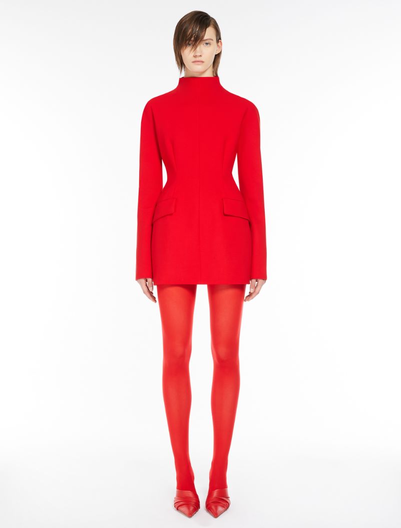 Wool blend short dress - RED - Sportmax