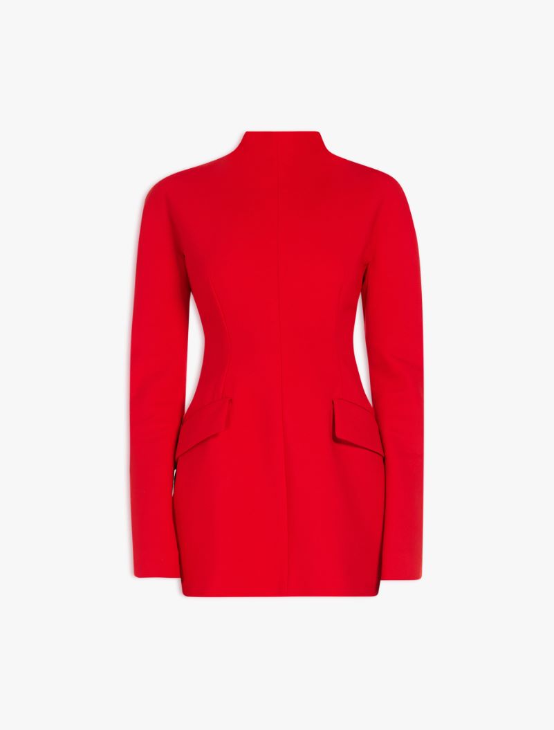 Wool blend short dress - RED - Sportmax