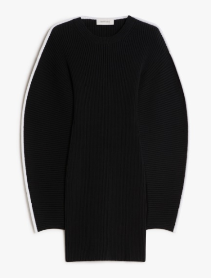 Stretch-cotton knit dress - BLACK - Sportmax