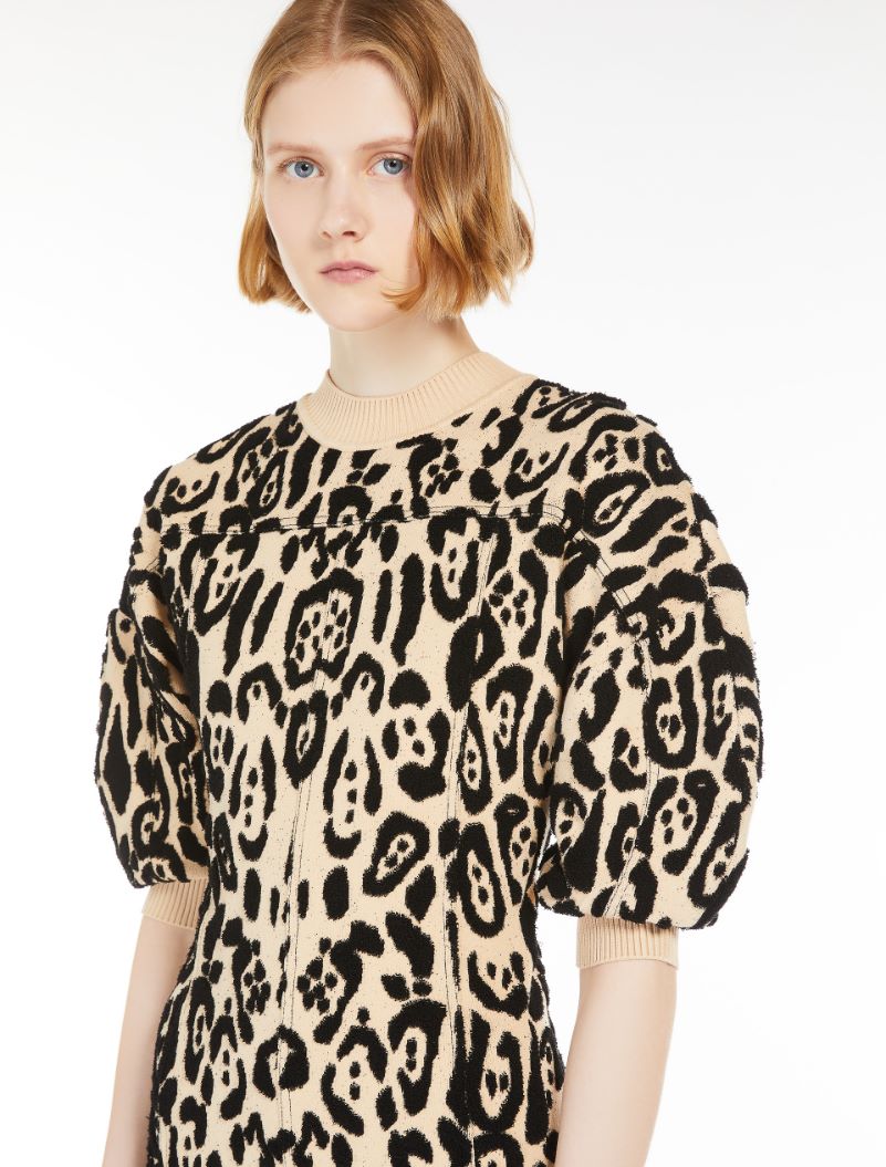 Animal-print terry dress - BEIGE - Sportmax