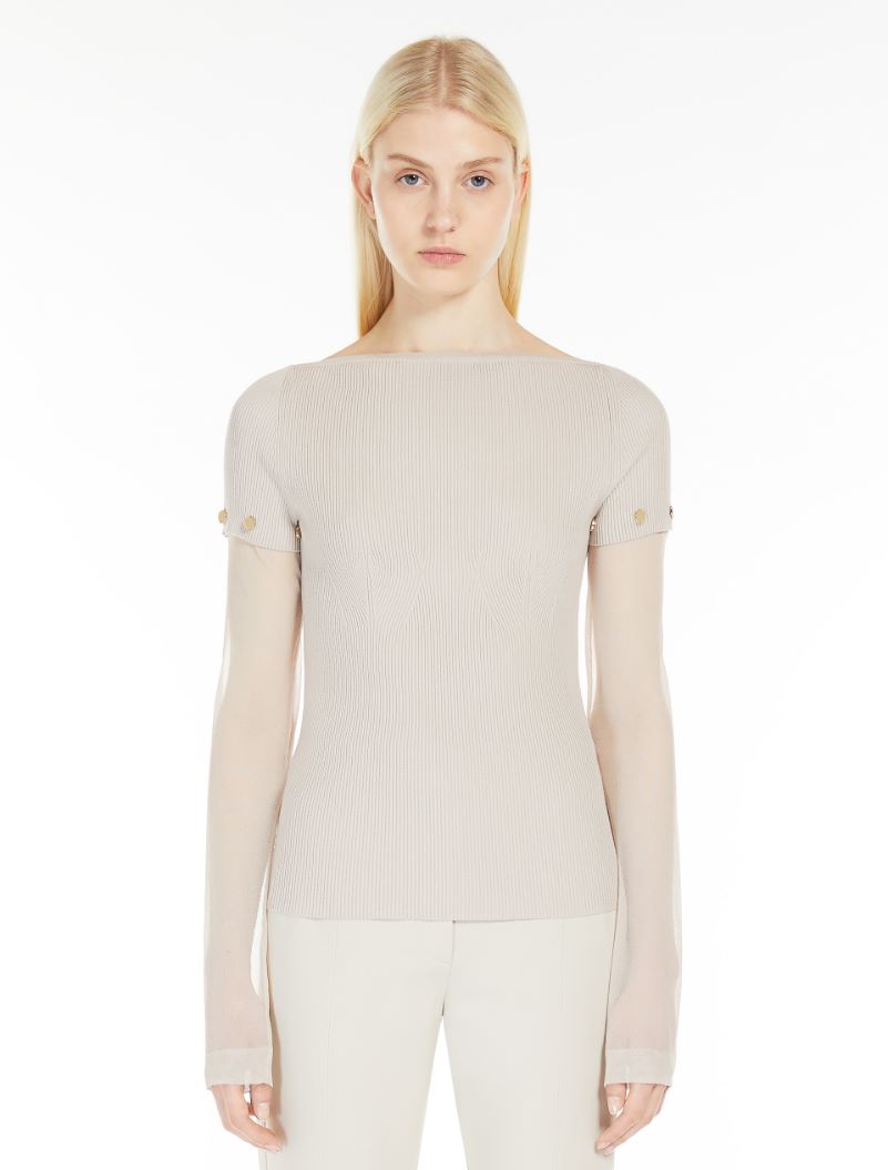 Fitted jumper in stretch viscose - TURTLEDOVE - Sportmax