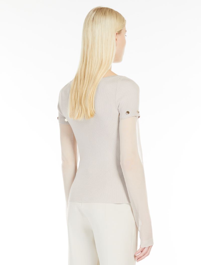 Fitted jumper in stretch viscose - TURTLEDOVE - Sportmax