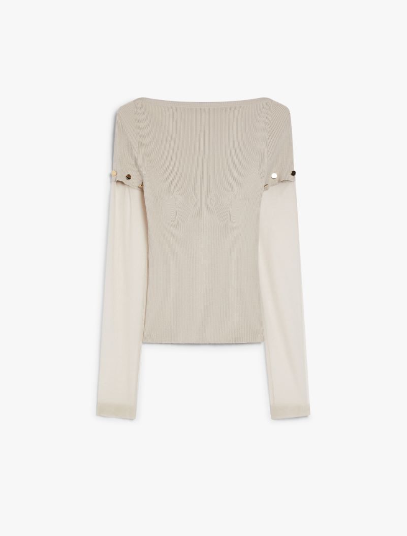 Fitted jumper in stretch viscose - TURTLEDOVE - Sportmax