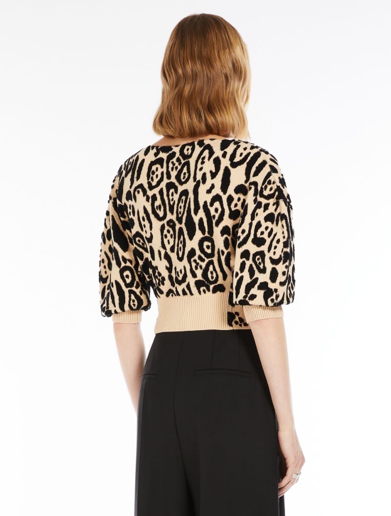 Animal-print jacquard jumper - BEIGE - Sportmax