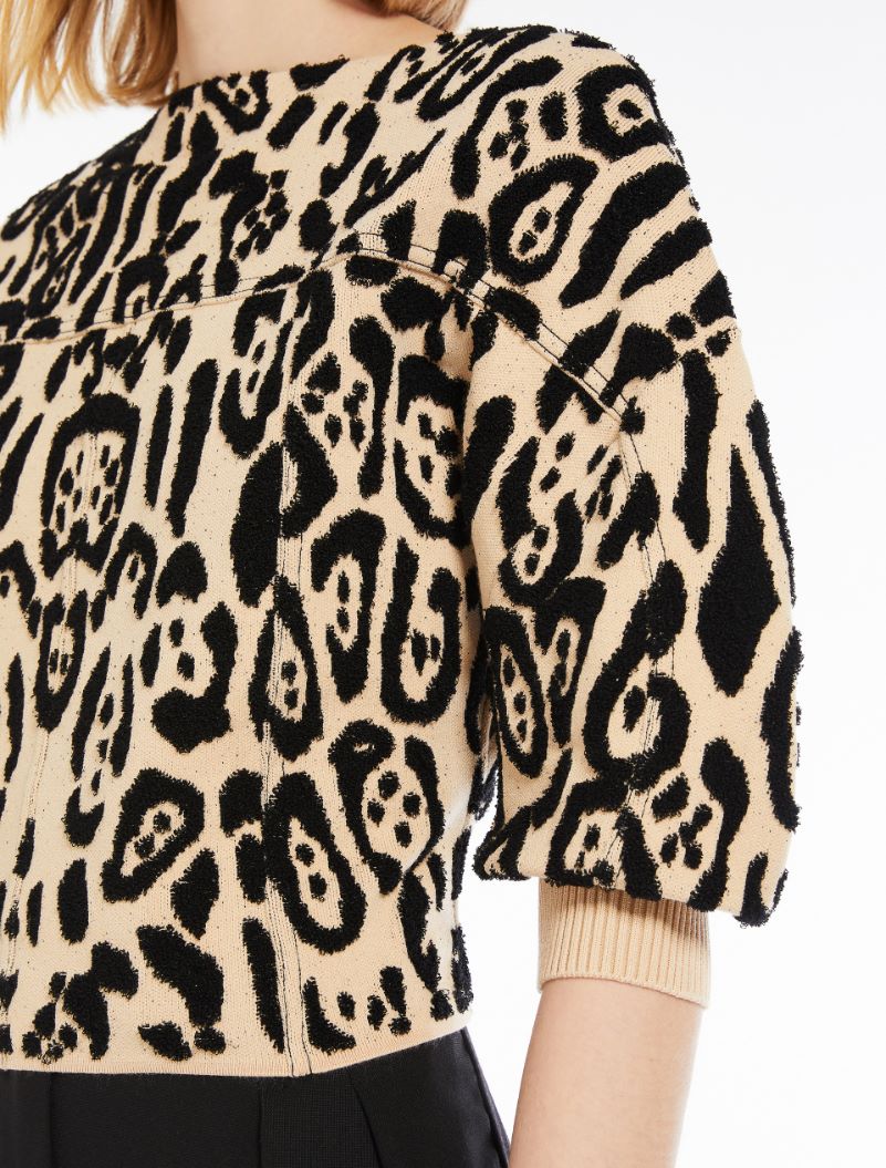 Animal-print jacquard jumper - BEIGE - Sportmax