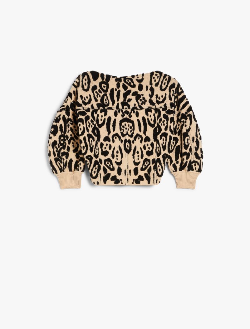 Animal-print jacquard jumper - BEIGE - Sportmax