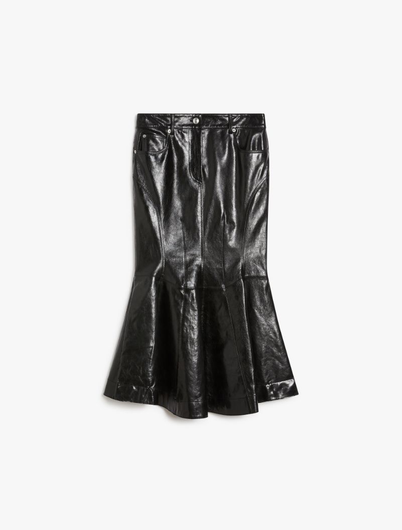 Nappa-leather mermaid skirt - BLACK - Sportmax